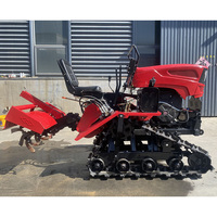 Traktor Mini Crawler 25HP 35HP 50HP dari Pabrik Cina, Mesin Pertanian dengan Aksesoris Multifungsi