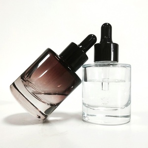 Thick Bottom <b>Dropper</b> <b>Bottles</b> Amber Ombre 1 oz 30 ml Refillable Serum Oil Black Glass <b>Dropper</b> <b>Bottle</b> with Gold <b>Dropper</b> - Product Image 2