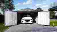 Abri d'auto de garage de voiture en fer moderne Offre Spéciale de 11,1x18.3ft avec cadre en acier de différentes couleurs pour l'utilisation d'entrepôt de stationnement de voiture
