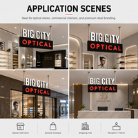 Enseigne LED personnalisée à haute visibilité avec lettres en relief éclairées par l'avant pour vitrine de magasin
