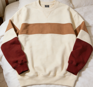 เสื้อสเวตเชิ้ตคอกลม สไตล์ฤดูใบไม้ร่วง/ฤดูหนาว เสื้อปูลโอเวอร์ปักลายแบบมีสีตัดกัน เสื้อแบรนด์อินเทรนด์/เสื้อตัวนอก - Product Image 1