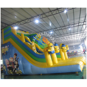Toboggan gonflable à double piste sur le thème des Minions, en PVC de qualité commerciale, toboggan gonflable géant pour enfants, idéal pour la location lors de fêtes - Product Image 4