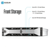 Serveur de stockage haute densité Dell PowerEdge R720XD 2U d'occasion pour la sauvegarde de données, le VDI et le traitement de données locales en périphérie