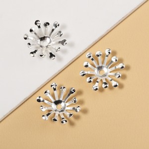 Stamines de fleurs plaqués or et argent pour accessoires de coiffure de mariée, épingles à cheveux et fabrication de bijoux - Product Image 3