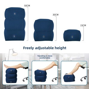 Coussin de repose-pieds gonflable portable pour enfants et tout-petits, réglable en hauteur sur 3 niveaux, pour avion et voyage - Product Image 4
