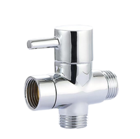 Kit de douche universel en laiton à 3 voies G1/2 pouce, entièrement métallique, finition chromée, surface en ABS, design moderne, facile à installer pour la salle de bain