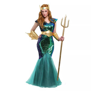 Costumes de cosplay <span class=keywords><strong>sirène</strong></span> pour adultes en promotion, robes de pharaon égyptien pour hommes et femmes, costumes de fête d'Halloween, costumes de films et de séries TV - Product Image 2
