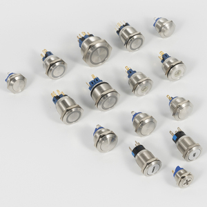 Interrupteur à bouton-poussoir métallique étanche IP65 de 12 mm, 16 mm, 19 mm, 22 mm, 25 mm pour commande industrielle - Product Image 3