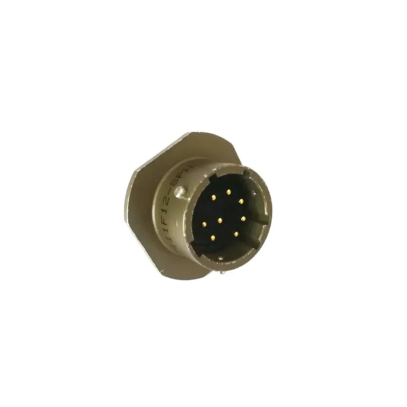 8 Position Circular Connector Receptacle Male Pins Solder Cup MS3111F12-8PN Metal Circular STR MIL-Spec