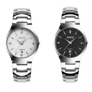 Couple Hot Selling Waterproof Watch Calendar For Men And Woman Lover's Stainless Steel Quartz Watches With Date