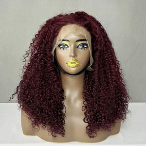 Perruques Lace Front, Perruques en cheveux humains pour femmes, Super Double Drawn Color # Perruques en cheveux humains bouclés P4350 - Product Image 3