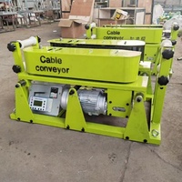 Nuevo 800kg Transportador de cable de alimentación y transportador de cables Máquina de tracción de cable de fibra óptica 6 m/min Empujador de cable