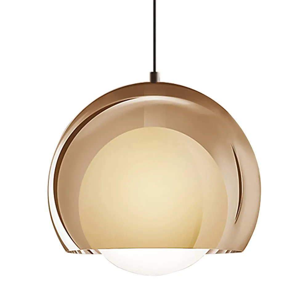 Moderne E27 Nieuwe Ontwerp Art Frosted Glazen Bal Kroonluchter Verlichting Woonkamer Led Fancy Dome Hanger Lamp