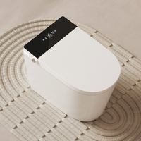 Chasse d'eau automatique intelligente à détection radar, à poser au sol, avec réservoir encastré allongé, siphon en S et télécommande pour salle de bain domestique