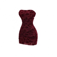 Robe fourreau moulante sexy style européen et américain, mini-jupe en maille transparente floquée coupe ajustée