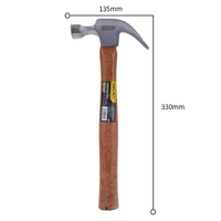 Marteau à griffes Deli Tool avec manche en bois, marteau multifonction pour retirer les clous