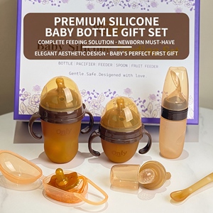 Ensemble complet d'alimentation pour nouveau-nés <span class=keywords><strong>6</strong></span> pièces : <span class=keywords><strong>biberon</strong></span> en silicone, sucette, cuillère, distributeur de fruits, <span class=keywords><strong>biberon</strong></span> pour céréales de riz - Product Image 1