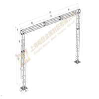 Motif carré de cadre de portail en alliage d'aluminium de 300mm X 300mm pour les écrans d'éclairage de toit d'événement de scène