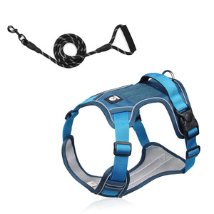 Adjustable Soft Padded No-Choke Pet Harness Breathable Reflective Oxford Vest Easy Control Handle Solid Large <b>Dogs</b> Personalized - Product Image 3
