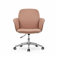 Fauteuil de réunion moderne en cuir à bascule, structure chromée, couleur et matériaux personnalisables, pour bureau, chambre, extérieur, salon (direct usine)
