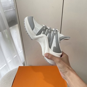 Baskets plateforme épaisses pour femmes, en cuir PU blanc et noir, à lacets, bout rond, semelle épaisse et amortie, chaussures de mode toutes saisons - Product Image 2