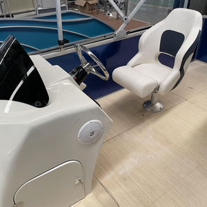 Bateau ponton en aluminium de 25ft 7.6m pour la fête flottante de pêche de passager de <span class=keywords><strong>taxi</strong></span> de lac avec le moteur hors-bord de coque d'EVA pour des loisirs sportifs - Product Image 6