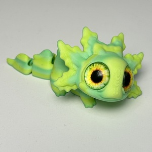 Mini-jouet bébé axolotl imprimé en 3D, yeux réalistes, conception articulée, en plastique, cadeau, article transfrontalier très populaire - Product Image 6