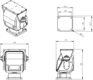 Cámara PTZ de doble espectro con zoom óptico de 92x y sensor térmico de 30-150 mm para monitoreo en cualquier clima - Product Image 4