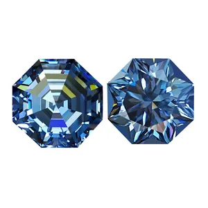 SICGEM – coupe personnalisée saphir Cyan bleu diamant octogone VVS Moissanite en vrac