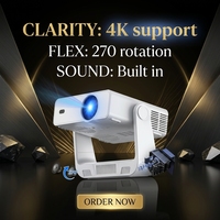 Projecteur intelligent portable C880, Android 720P, mini projecteur vidéo LCD, mise au point électrique, projecteur de cinéma maison, 200 lumens ANSI