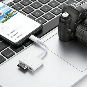 เครื่องอ่านการ์ด 3 in 1 OTG แบบขายส่ง ช่องเสียบ USB Type-C สำหรับอ่านการ์ด TF/<span class=keywords><strong>SD</strong></span> สำหรับแล็ปท็อป โทรศัพท์มือถือ แท็บเล็ต ตัวเชื่อมต่อการ์ดหน่วยความจำภายนอก - Product Image 2