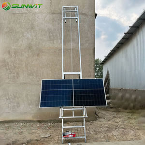 SW12 listrik mobil kecil <span class=keywords><strong>Lift</strong></span> baja atap tangga <span class=keywords><strong>Hoist</strong></span> kawat tali Sling Panel surya <span class=keywords><strong>Lift</strong></span> untuk Panel fotovoltaik kaca - Product Image 2