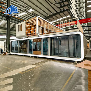 Maison capsule intelligente en forme de pomme, maison préfabriquée portable en conteneur pour Airbnb et complexes hôteliers - Product Image 4