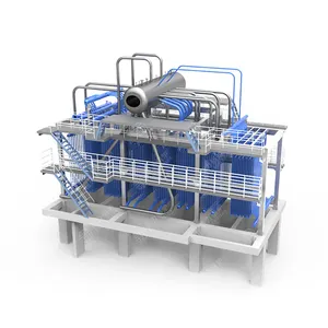 EGB-Caldera de vapor de Gas de escape HRSG, sistema de caldera de recuperación de calor residual para planta de cemento