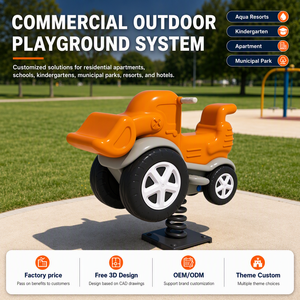 Cavallo a dondolo per esterni per impieghi gravosi, giocattolo a molla per bambini, attrezzatura da parco giochi in acciaio zincato, certificato CE ASTM, OEM, all'ingrosso - Product Image 1