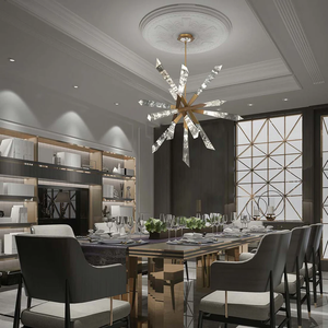 Luxury <strong>Sputnik</strong> Crystal Chandelier Gold Finish Ceiling <strong>Light</strong> <strong>Fixture</strong> for Living Room Dining Room Restaurant Villa - Product Image 2