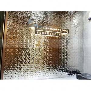 LL50 Modern 316 Stainless Steel Water Wave Ceiling Panel PVD Coated Gold <b>Mirror</b> Hammered Ripple <b>Sheet</b> for Commercial Space - Product Image 2