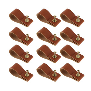 Wholesale drawer leather handles, <b>cabinet</b> leather handles, anti-static and anti-collision single-hole door handles with double - Product Image 1