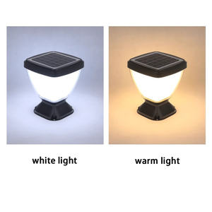 Lámpara de Poste LED Solar Moderna, Impermeable IP65, Negra, de Aluminio y Material de PC para Exteriores, para Decoración de Jardín, <span class=keywords><strong>Casa</strong></span>, Pared, Puerta, Base E27 - Product Image 3