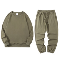 MSET5053 Ensemble de survêtement unisexe de haute qualité, faible MOQ OEM, personnalisé, 320g, 100% coton, pour l'entraînement et le jogging
