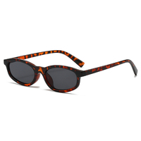 Lunettes de soleil ovales rétro personnalisées à la mode, unisexes, montures vintage léopard, lunettes de soleil UV400, monture intégrale en PC