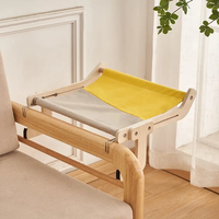 Lit suspendu durable en PVC en fer PP pour chat hamac solaire toute l'année pour les chats pour se détendre et dormir près de la fenêtre lit solide pour animaux de compagnie