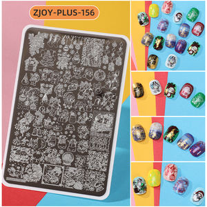 Noël Nail Art estampage plaque <span class=keywords><strong>dessin</strong></span> modèle hiver flocons <span class=keywords><strong>de</strong></span> <span class=keywords><strong>neige</strong></span> <span class=keywords><strong>bonhomme</strong></span> <span class=keywords><strong>de</strong></span> <span class=keywords><strong>neige</strong></span> wapiti Floral Image pochoir moule ongles impression outils - Product Image 5