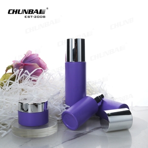 Pot en verre violet personnalisé avec logo, mignon, <span class=keywords><strong>pour</strong></span> crème visage et contour des yeux, sérum, flacons de luxe, ensemble d'emballage <span class=keywords><strong>pour</strong></span> <span class=keywords><strong>huiles</strong></span> cosmétiques 10-100ml, bouchon à vis - Product Image 2