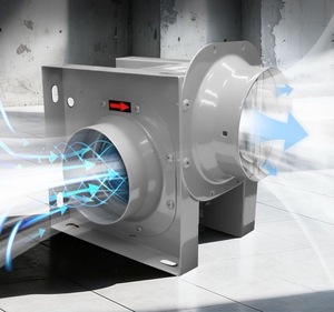 Ventilador Centrífugo de Conducto de Hierro Fundido con Motor AC, Bajo Ruido, Bajo Consumo de Energía, Alta Presión y Anticorrosión - Product Image 1
