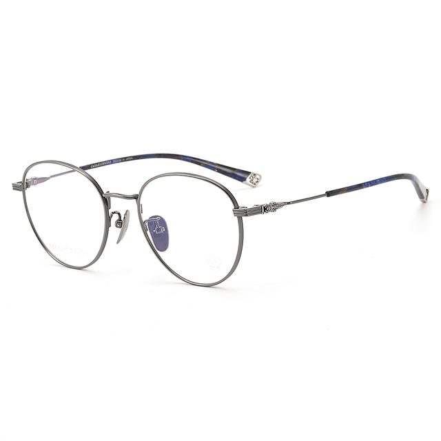 Ultra Light Fashionable Gold Transparent Blue Oval Thin Prescription Glasses Frame for Small Face Women Computer Reading Orange