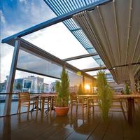 Pergola en aluminium rétractable pour extérieur, toit imperméable en PVC, auvent motorisé électrique, parasol pliable pour patio, auvent automatique