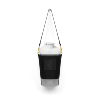 Boîte à bijoux en cuir PU noir personnalisée en gros avec sangle réglable, étui portable pour bouteille d'eau pour les trajets quotidiens, les voyages et le sport