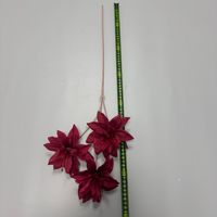 KEWEI 1895 Bunga Lily Buatan 3 Kepala Ukuran Kecil, Dekorasi Pernikahan, Perlengkapan Fotografi, Rangkaian Bunga
