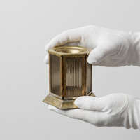 Nouveau diffuseur d'aromathérapie en verre côtelé et laiton pour la décoration, par les fabricants